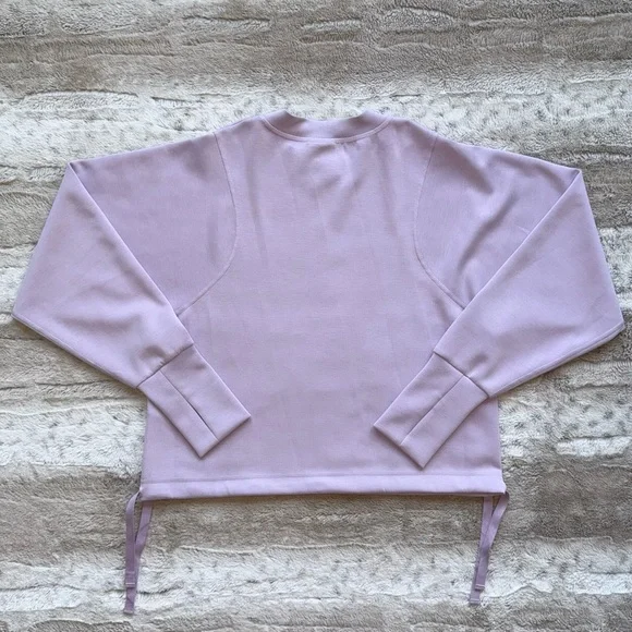 Sweaty Betty Class Crop Tie Waist Sweatshirt in Lavender Size 4 - Picture 2 of 10